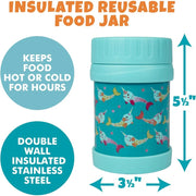 Bentology Reusable Insulated Food Jar - Narwhal