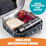 Bentology Insulated Reusable Lunch Bag Tote - Shark