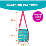 Bentology Convertible Kit - 2 in 1 Reusable Lunch Bag, Hard Ice Pack, Insulated Food Jar - Narwhal