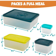 Bentology Reusable Storage Containers - Set of 4 with Lids - Multi Color