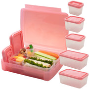 Bentology Bento Box Set with 5 Removable Nesting Containers -  Pink