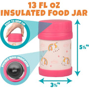 Bentology 3 in 1 Lunch Kit - Bag, Food Jar, Hard Ice Pack - Unicorn