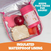 Bentology 3 in 1 Lunch Kit - Bag, Food Jar, Hard Ice Pack - Unicorn