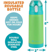 Bentology Reusable Insulated Water Bottle - Green