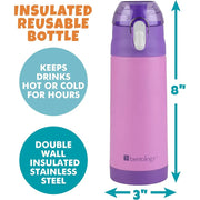 Bentology Reusable Insulated Water Bottle - Pink