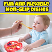 Bentology Silicone Non-Slip Feeding Plates - 3 Pack Transportation Vehicle