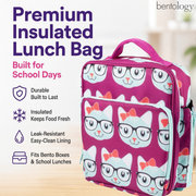 Bentology Insulated Reusable Lunch Bag Tote - Blue Green