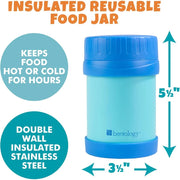 Bentology Reusable Insulated Food Jar - Blue