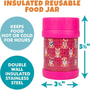 Bentology Reusable Insulated Food Jar - Corgi Dog