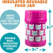 Bentology Reusable Insulated Food Jar - Kitty Cat