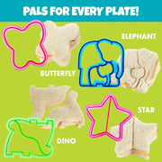 Bentology Sandwich Cutter - 4 Pack of Butterfly, Elephant, Dinosaur & Star