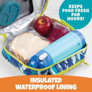 Bentology Insulated Reusable Lunch Bag Tote - Blue Camouflage