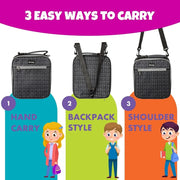 Bentology Convertible - 2 in 1 Reusable Lunch Bag - Black Checker