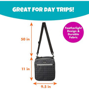 Bentology Convertible Kit - 2 in 1 Reusable Lunch Bag, Hard Ice Pack, Insulated Food Jar - Black Checker