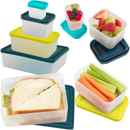 Bentology Reusable Storage Containers - Set of 4 with Lids - Multi Color