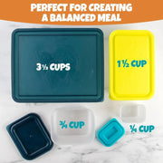 Bentology Reusable Storage Containers - Set of 4 with Lids - Multi Color