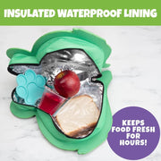 Bentology Insulated Lunch Bag Tote- Green Dinosaur