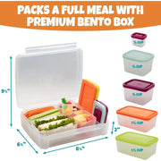 Bentology Bento Box Set with 5 Removable Nesting Containers -  Rainbow