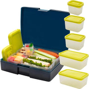 Bentology Bento Box Set with 5 Removable Nesting Containers -  Navy