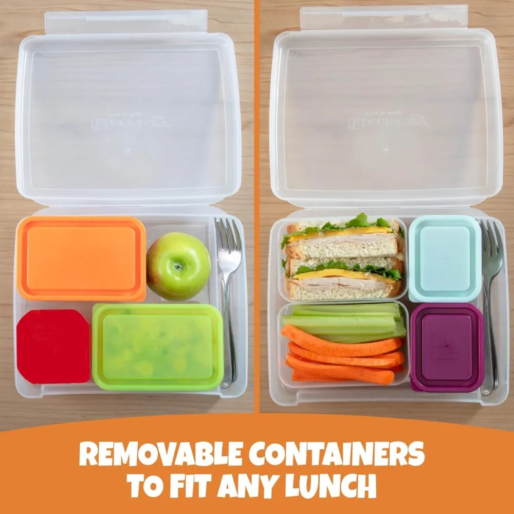 Bentology Bento Box Set with 5 Removable Nesting Containers - Navy