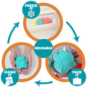 Bentology Reusable Hard Ice 3 Pack - Paw Print