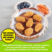 Bentology Zoo Friends Mealtime Melamine Plates 4 Pack Farm Edition- Horse, Duck, Cow & Pig