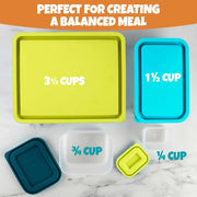 Bentology Bento Buddy with 4 Reusable Storage Meal Prep Containers -  Green