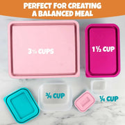 Bentology Bento Buddy with 4 Reusable Storage Meal Prep Containers -  Pink