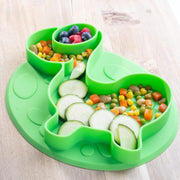 Bentology Silicone Non-Slip Feeding Plates - 3 Pack Dinosaur
