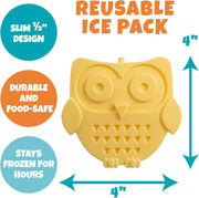 Bentology 3 in 1 Lunch Kit - Bag, Food Jar, Hard Ice Pack - Owl
