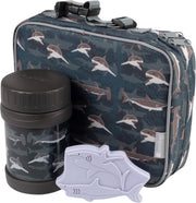 Bentology 3 in 1 Lunch Kit - Bag, Food Jar, Hard Ice Pack - Shark