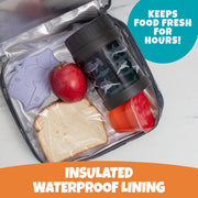 Bentology 3 in 1 Lunch Kit - Bag, Food Jar, Hard Ice Pack - Shark