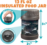 Bentology 3 in 1 Lunch Kit - Bag, Food Jar, Hard Ice Pack - Shark