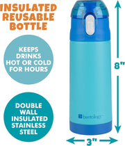 Bentology Reusable Insulated Water Bottle - Blue