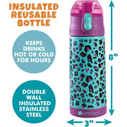 Bentology Reusable Insulated Water Bottle - Cheetah
