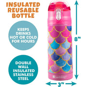 Bentology Reusable Insulated Water Bottle - Mermaid