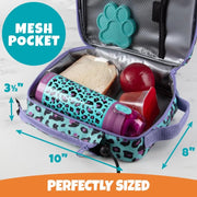 Bentology 3 in 1 Lunch Kit - Bag, Water Bottle, Hard Ice Pack - Cheetah