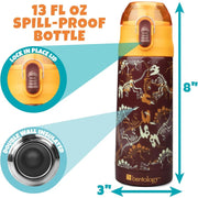 Bentology 3 in 1 Lunch Kit - Bag, Water Bottle, Hard Ice Pack - Dinosaur