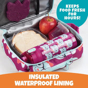 Bentology 3 in 1 Lunch Kit - Bag, Water Bottle, Hard Ice Pack - Kitty Cat