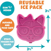 Bentology 3 in 1 Lunch Kit - Bag, Water Bottle, Hard Ice Pack - Kitty Cat